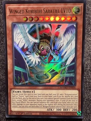 Yugioh Winged Kuriboh Sabatiel LV10 MAMO-EN006 Ultra Rare 1st Edition NM