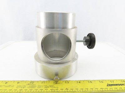 03167A0277 4'' x 3-1/2'' Rigid Duct Hose Radial Twist Cutoff Valve Damper