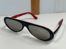 Vintage Style Eyes Aviator Sunglasses Japan 337 Unisex 70's Ski Red White Blue