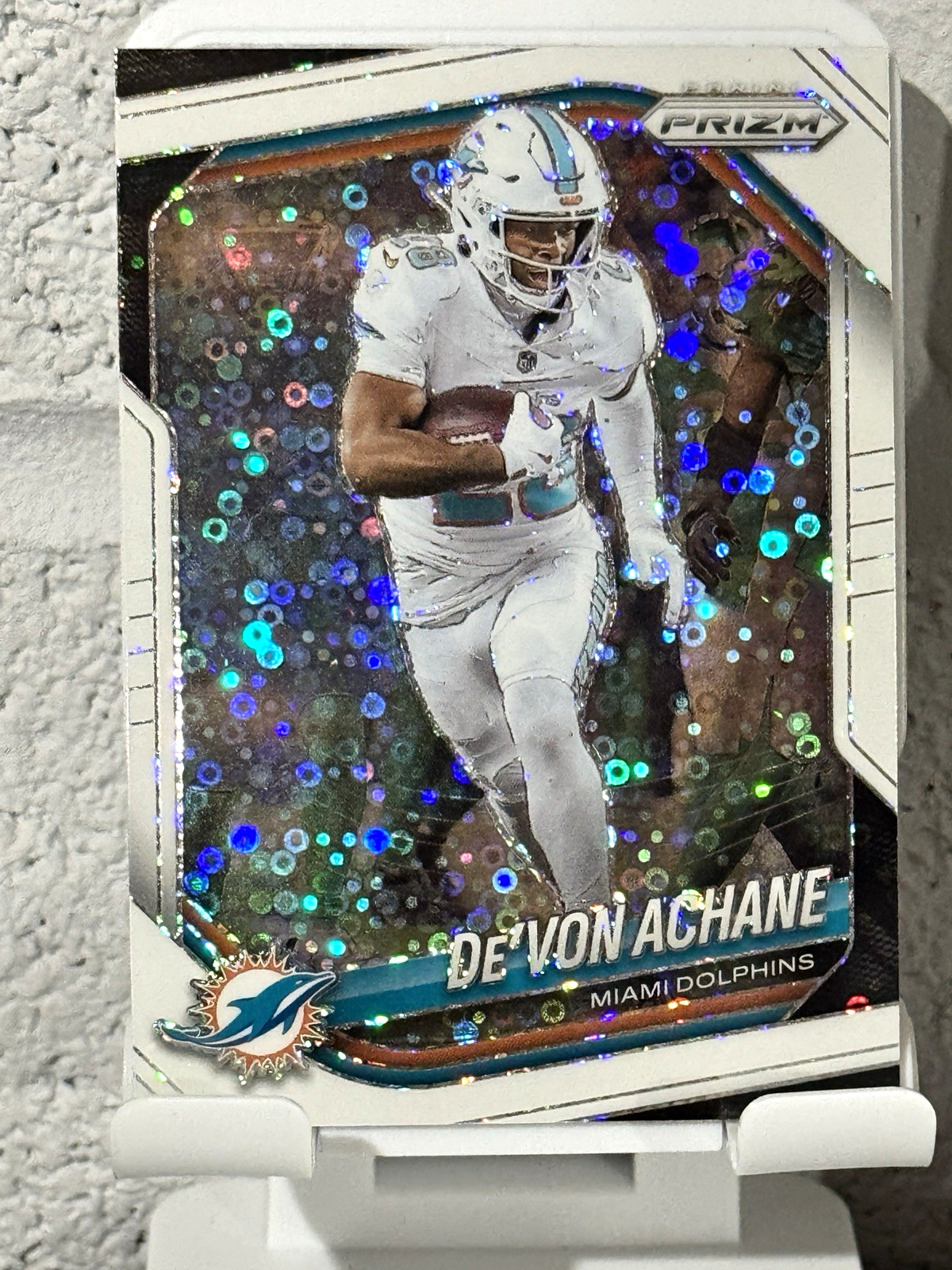 Panini Football 2025 De'Von Achane Miami Dolphins White Disco Ball Prizm