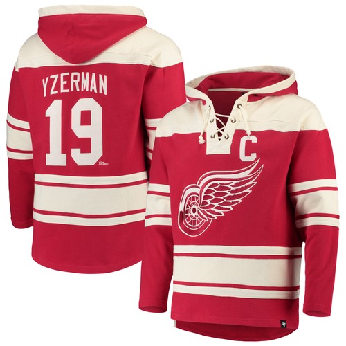 Herren '47 Steve Yzerman rot Detroit Red Wings Player Schnürpullover Hoodie - Bild 1 von 4
