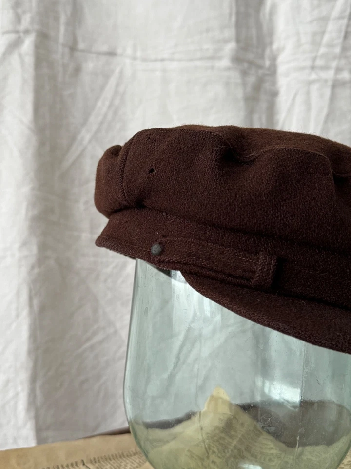 Sombrero bretón marrón lana Polonia años 30 vintage/antiguo ropa de trabajo Foto 4 de 4