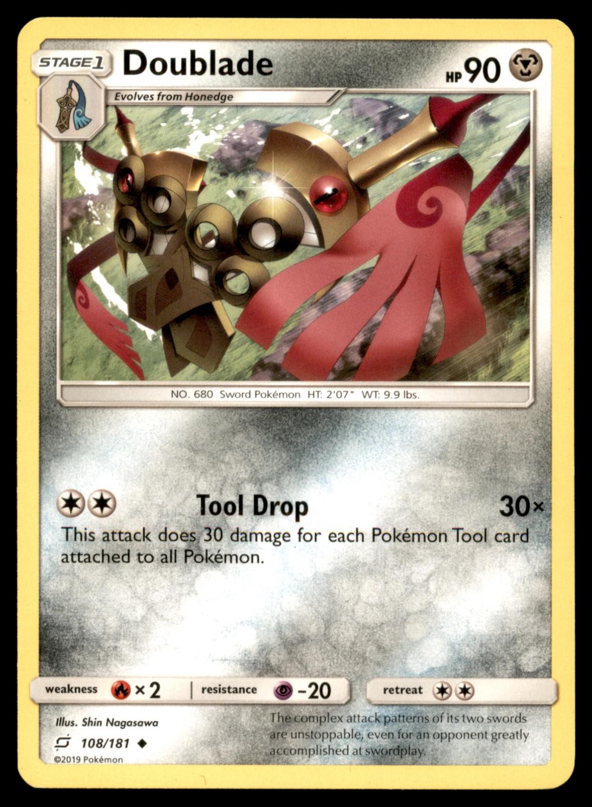 Doublade 108/181 Uncommon Team Up Pokemon Near Mint