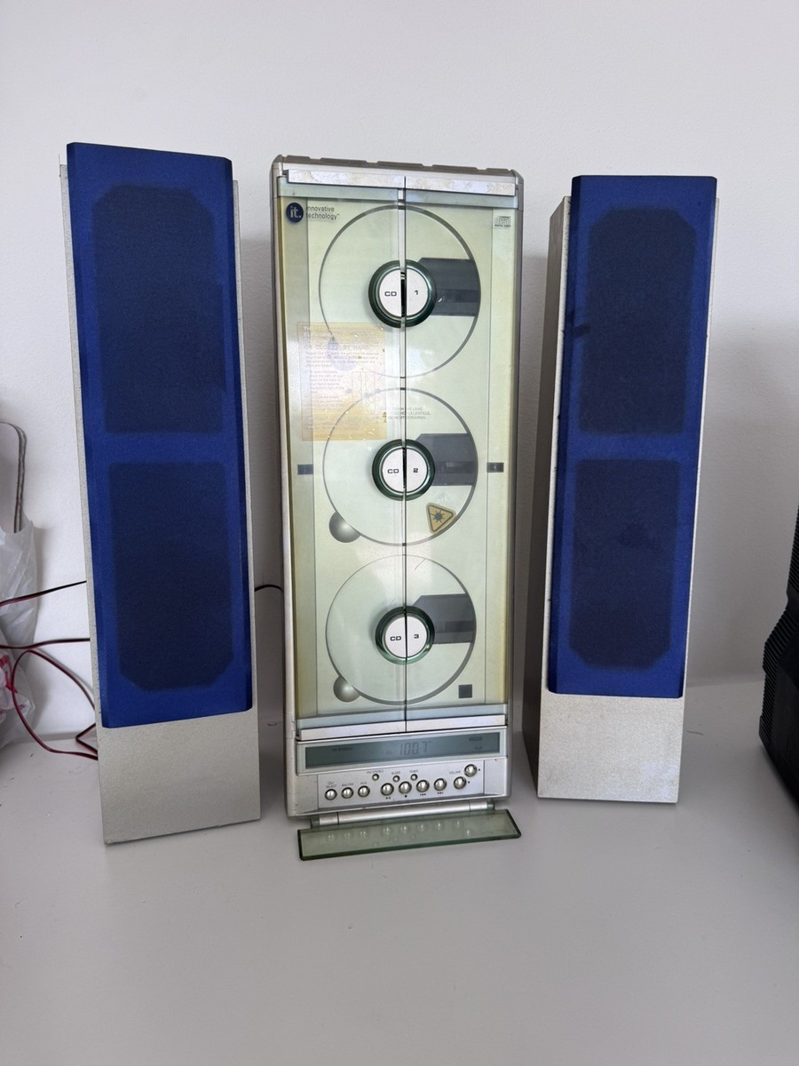 JWIN VTG 3 3-CD Stereo System – Vintage CD Player – TESTED – READ