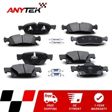 8x Front and Rear brake pads for 2011-2020 Dodge Durango Jeep Grand Cherokee