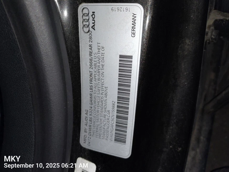 DRIVER WHEEL AIR BAG 2012-2013 AUDI A7 AUDI - Image 2 of 4