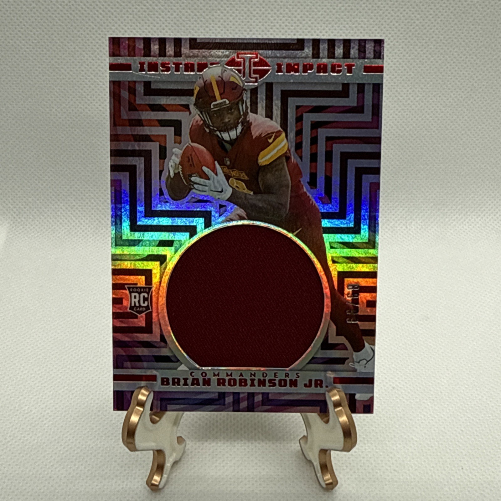 2022 Panini Illusions Instant Impact Red 89/99 Brian Robinson Jr Patch Rookie RC