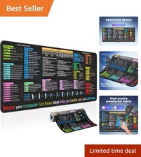 XL Water-Resistant Mouse Pad with Excel Cheat Sheet for Enhanced Productivity