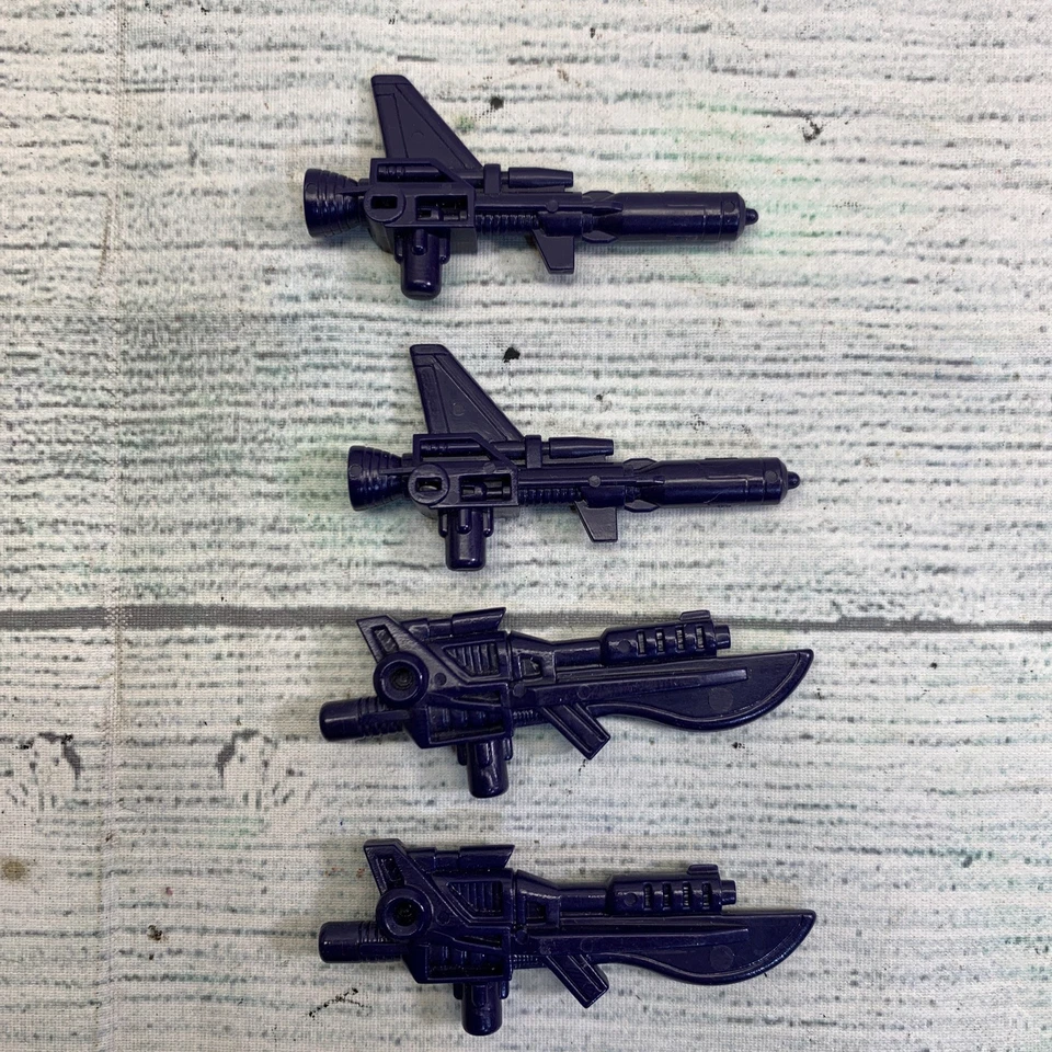 Original G1 Transformers DECEPTICON POUNCE + PISTOLA ENVERGADURA x4 lote armas Foto 2 de 4