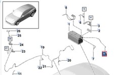 PORSCHE PANAMERA 971 Plus cavo batteria 971971225 NUOVO ORIGINALE