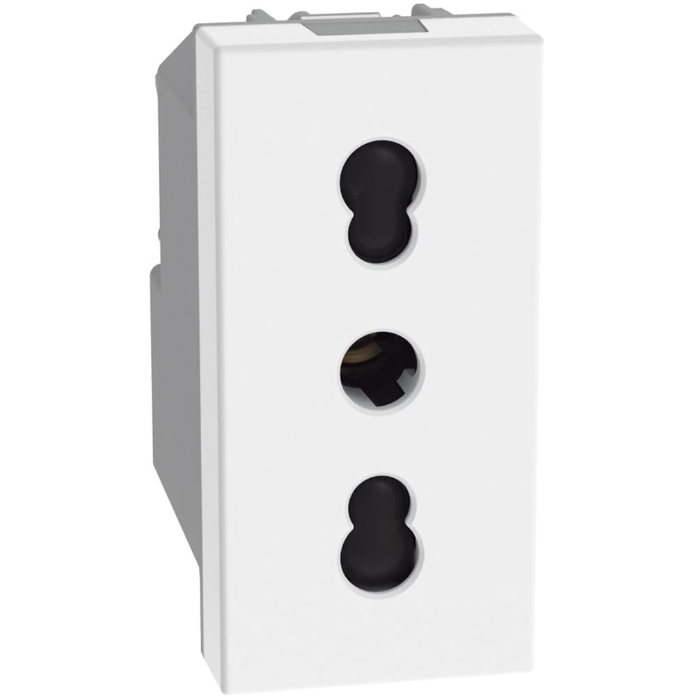 Prise italienne double MatixGO 1 module blanc SJW4180F haut de gamme