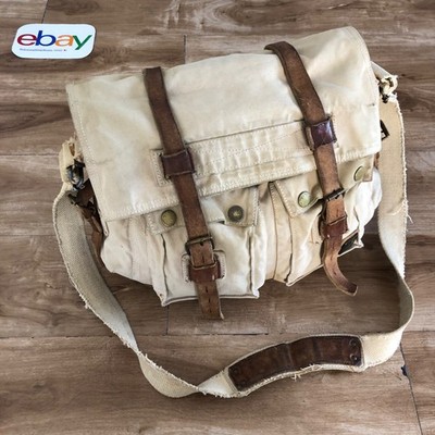 Belstaff Colonial 554 Messenger shoulder bag,   heavily used, ca. 20l