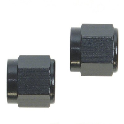SpeedFx 560318BK Tube Fitting - Anodized Black Aluminum Set of 2