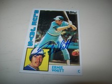 1984 TOPPS ERNIE WHITT AUTOGRAPH SIGNED AUTO #506 TORONTO BLUE JAYS