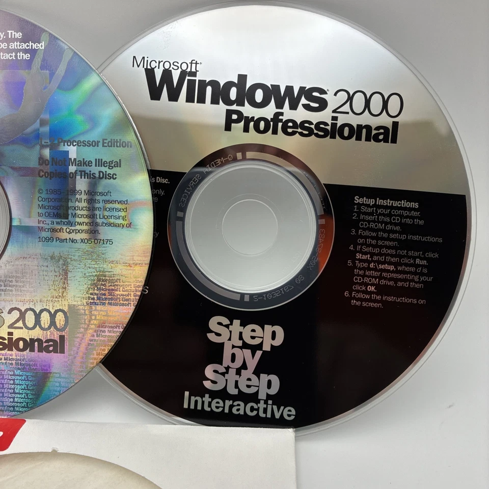 Microsoft Windows 2000 Professional CD SP2 Distributed W/ New PC Package No Key - Image 3 of 4