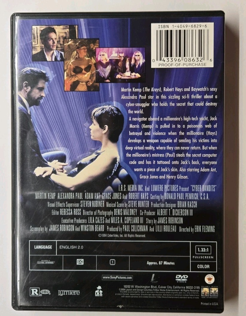Cyber Bandits (DVD, 2004) Adam Ant, Grace Jones, Martin Kemp