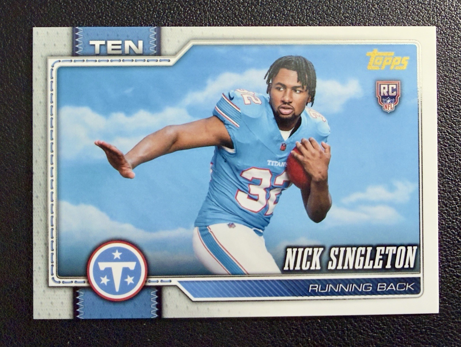 2026 Topps Football Nick Singleton #314 Golden Mirror Rookie Image Variation SSP