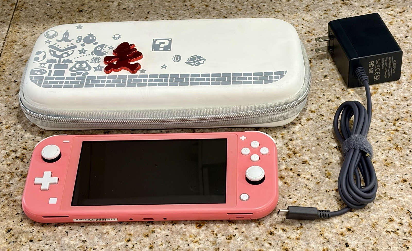 Coral/Pink Nintendo Switch Lite 32GB Console w/ Charger & Case