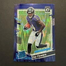 2023 Donruss Optic - Rated Rookie Zay Flowers #210 Purple Shock Prizm!! Ravens!!