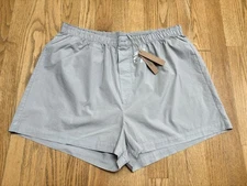 WOMEN'S SKIMS COTTON POPLIN SLEEP BOXER SIZE XL SILVER UNISEX NEW WITH TAGS