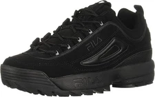 Fila Men's Strada Disruptor fashion sneakers, Black/Black /Black