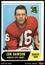 1968 Topps #171 Len Dawson Chiefs HOF Purdue 3 - VG