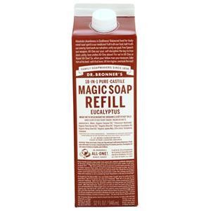 Dr Bronners Pure-Castile Magic Soap Eucalyptus - Refill Carton 32 floz 4690₽