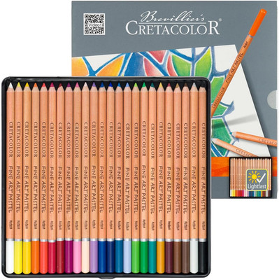 Cretacolor Fine Art Pastel Pencil Set, Set of 24, Multi