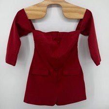 Abercrombie & Fitch Dress Womens L Red Off-The-Shoulder Blazer Mini Button Front