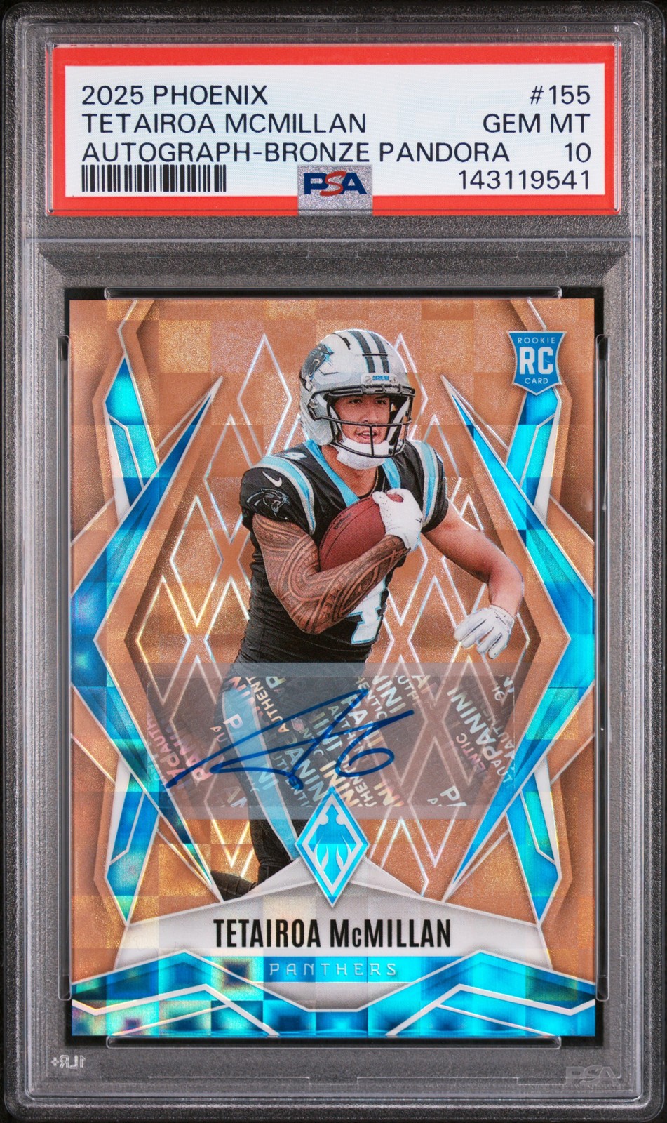 Tetairoa McMillan Panini Phoenix #155 Autograph-Bronze Pandora