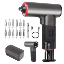 Electric Cordless Screwdriver Set, 4V Rechargeable Screw Gun with 12 Drill Bi...