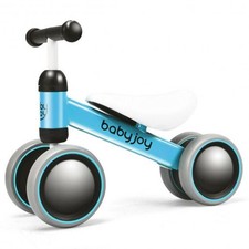 Baby Balance Bike for 2 Years Old Boys Girls No Pedal 4 Wheels-Blue - Color: Blu