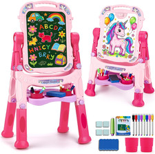 Art Easel for Kids Age 3-4 Magnetic Double-Sided Drawing Board Gifts