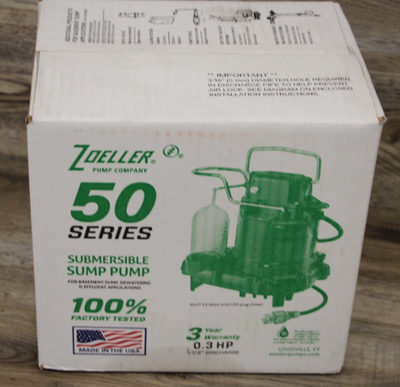 #ad NEW Zoeller 53 0001 Mighty Mate 1 3 Hp Automatic Submersible Sump Pump $219.99