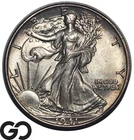 1941-D Walking Liberty Half Dollar 50C Silver Coin Gem BU Nice Luster