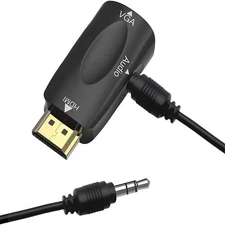 1080P HDMI to VGA Adapter Converter with 3.5mm Audio Jack Cable
