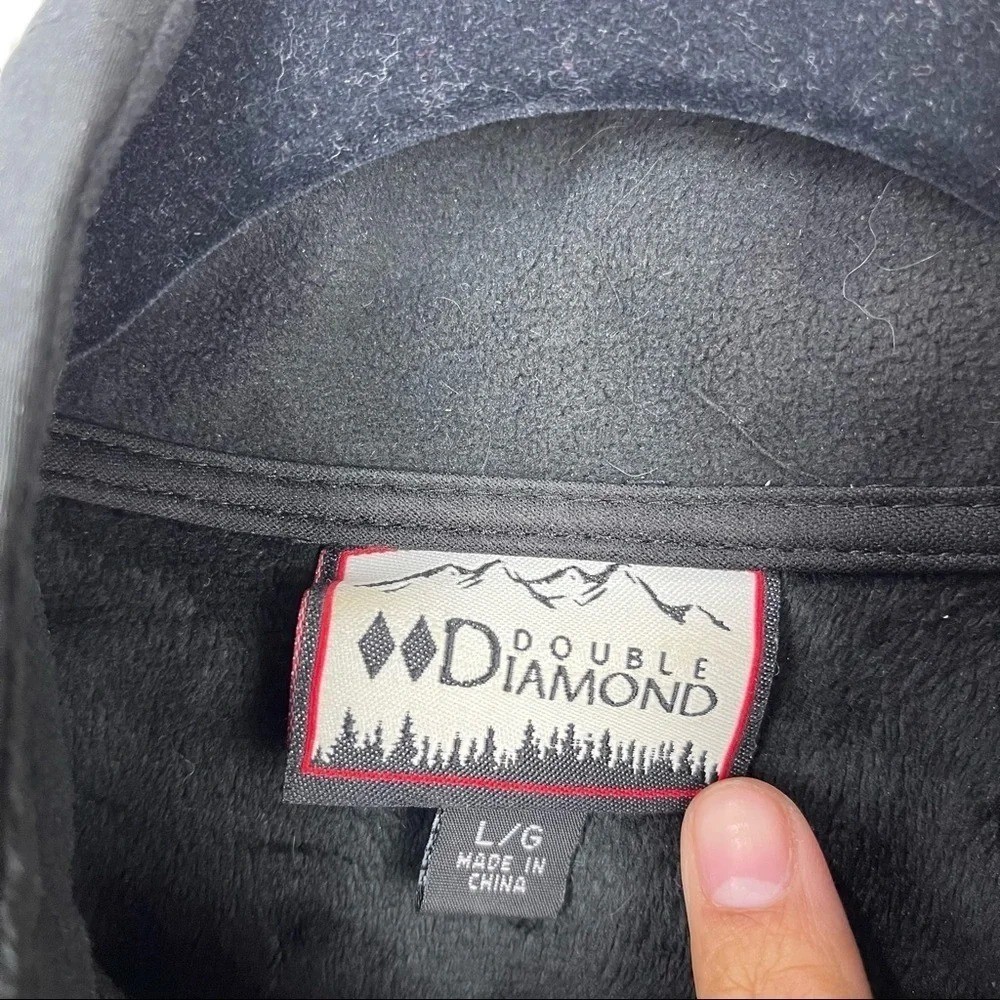 Double Diamond Soft Shell Zip Up Jacket Size Larg… - image 7