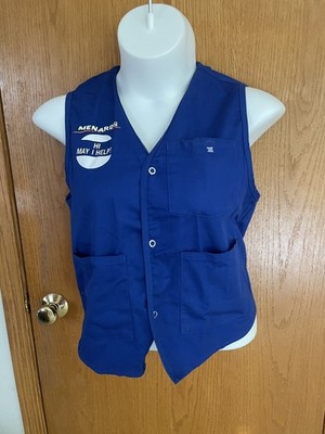 Menards Vest Medium Employee Work Uniform Button Save Big Money Streetwear