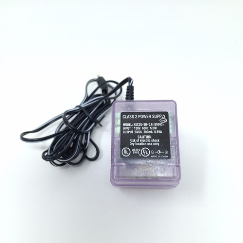ATOMIC CLEAR PURPLE 3V AC Power Adapter for the Game Boy Color - Tested