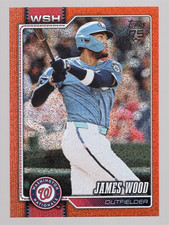 JAMES WOOD 2026 TOPPS ORANGE SANDGLITTER #13/25 **WASHINGTON NATIONALS** #349