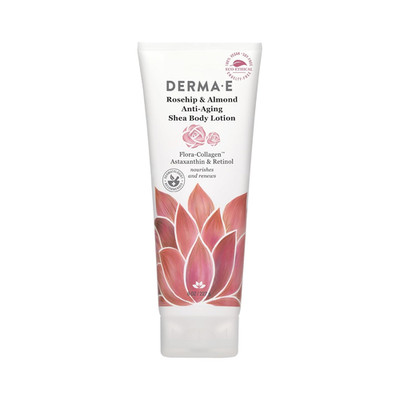 Rosehip and Almond Anti-Aging Shea Body Lotion   Vegan Flora-Collagen, Retinol a