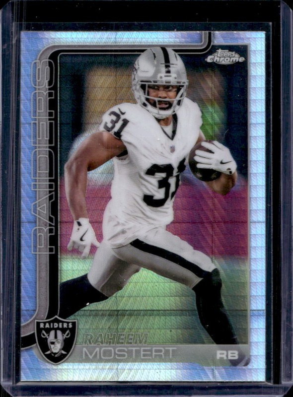 2025 Topps Chrome Raheem Mostert Prism Refractor #182 Raiders
