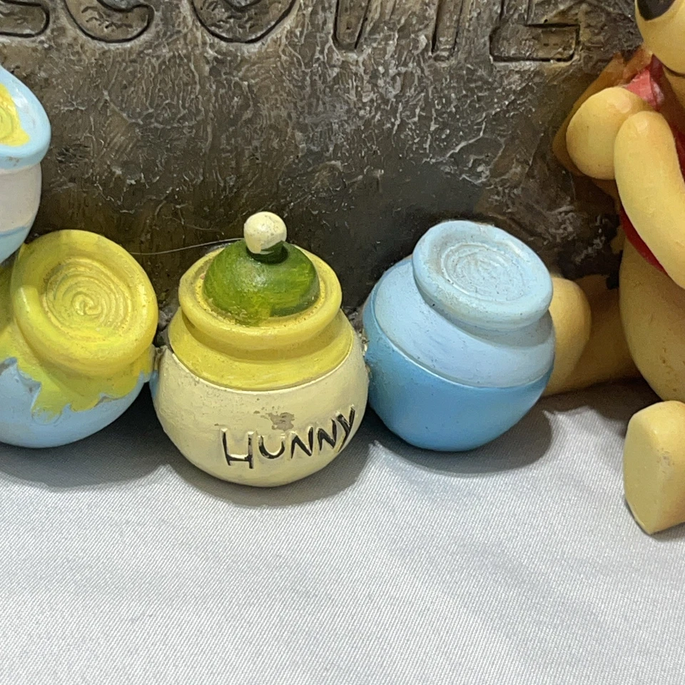 Disney Winnie The Pooh Garden Rock “Welcome” Lawn Decor Hunny Pots Porch Rock - Image 3 of 4