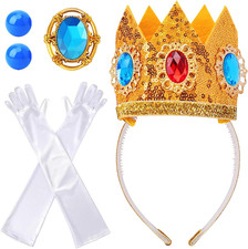 4 Stück Prinzessin Peach Kostüm Zubehör, m...