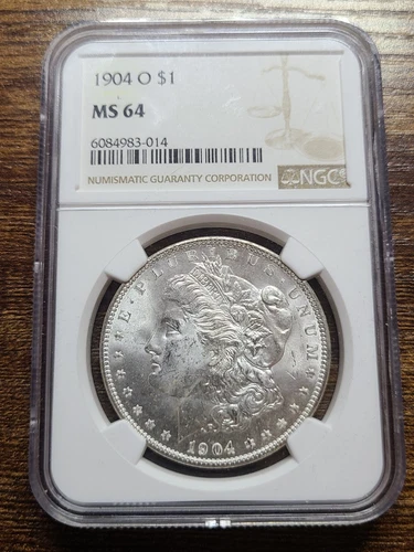 NGC MS64 1904-O Morgan Silver Dollar High Grade Mint State Uncirculated Coin