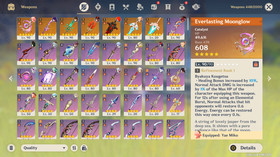 Genshin Impact AR 59 America - Varessa - Furina - Columbina - Raiden - Hu Tao