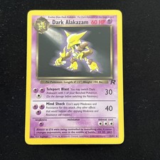 Pokémon TCG 1st Edition Team Rocket Dark Alakazam Non-Holo Rare Card 18/82
