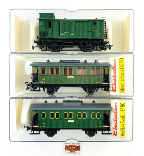 CS224 ELECTROTREN H0 857/1510/1511K - KONVOLUT 2 WAGEN MZA 3. KL. + GRÜNER VAN | Zustand: Gebraucht
