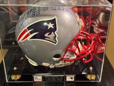 NEW ENGLAND PATRIOTS WILLIE MCGINEST SIGNED AUTHENTIC FULL SIZE HELMET W/SB INSC