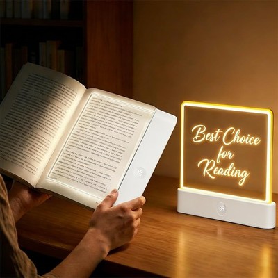 Book Lights for Reading at Night LED Rechargeable Lamp for Full Page Books in...